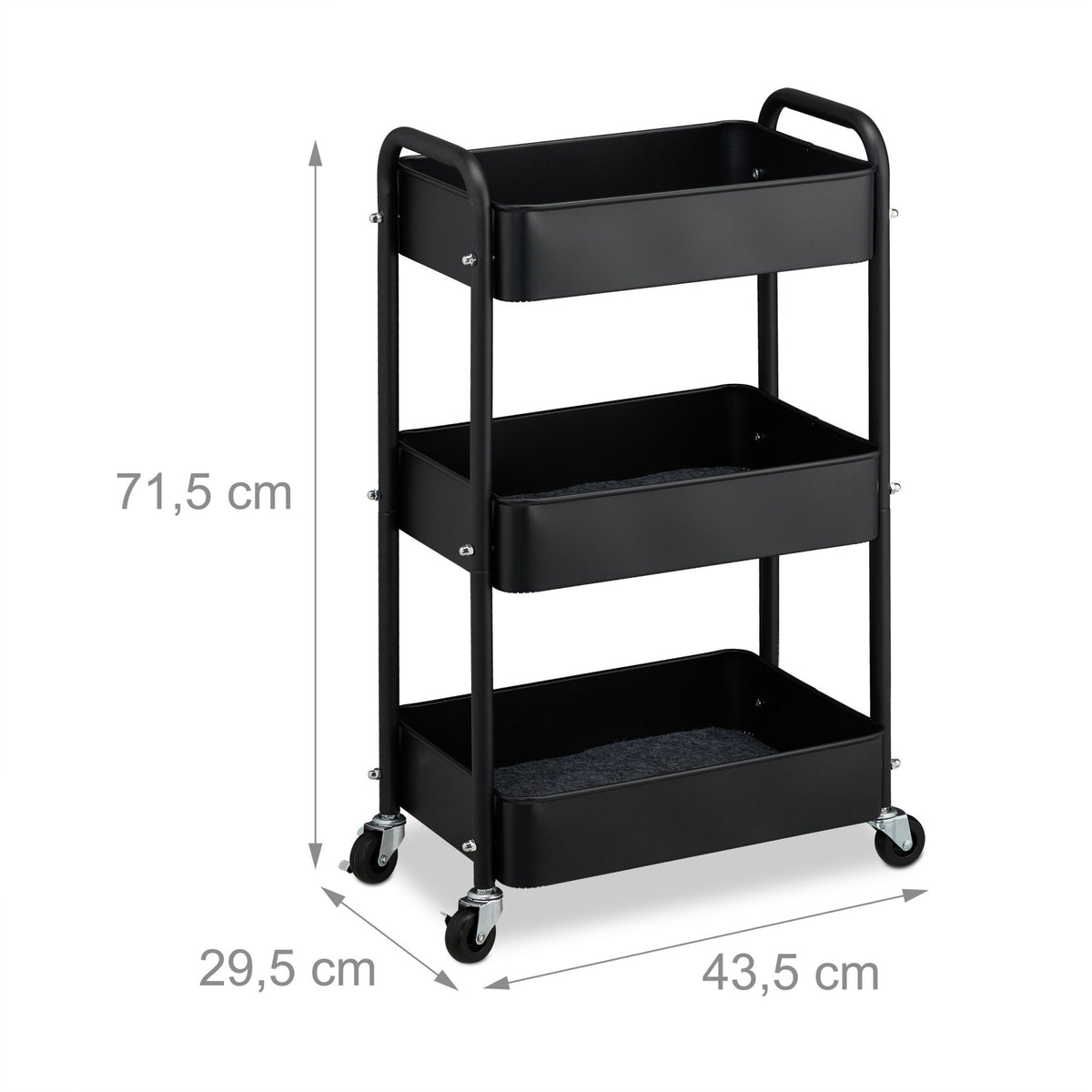 Cart with 3 shelves