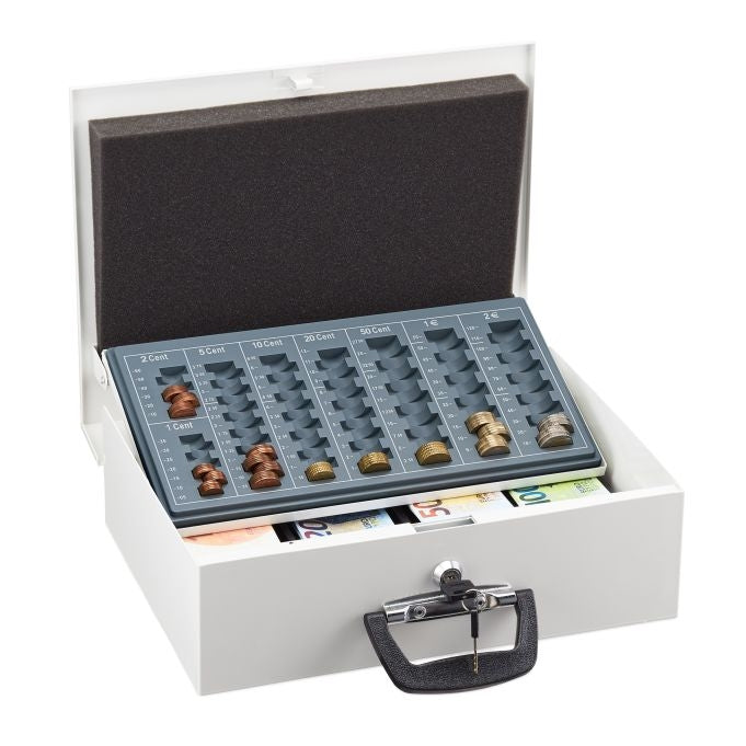 Cash drawer with coin counter