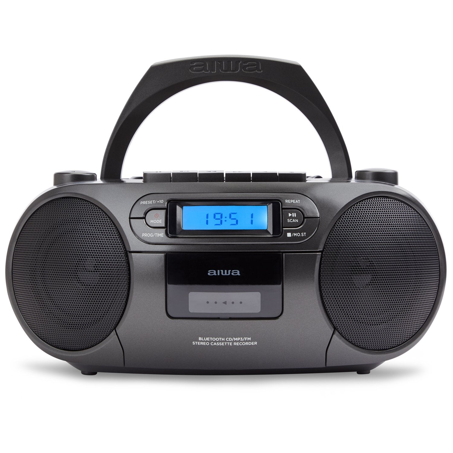 Cassette radio CD/FM radio/Cassette tape/USB/BT Black