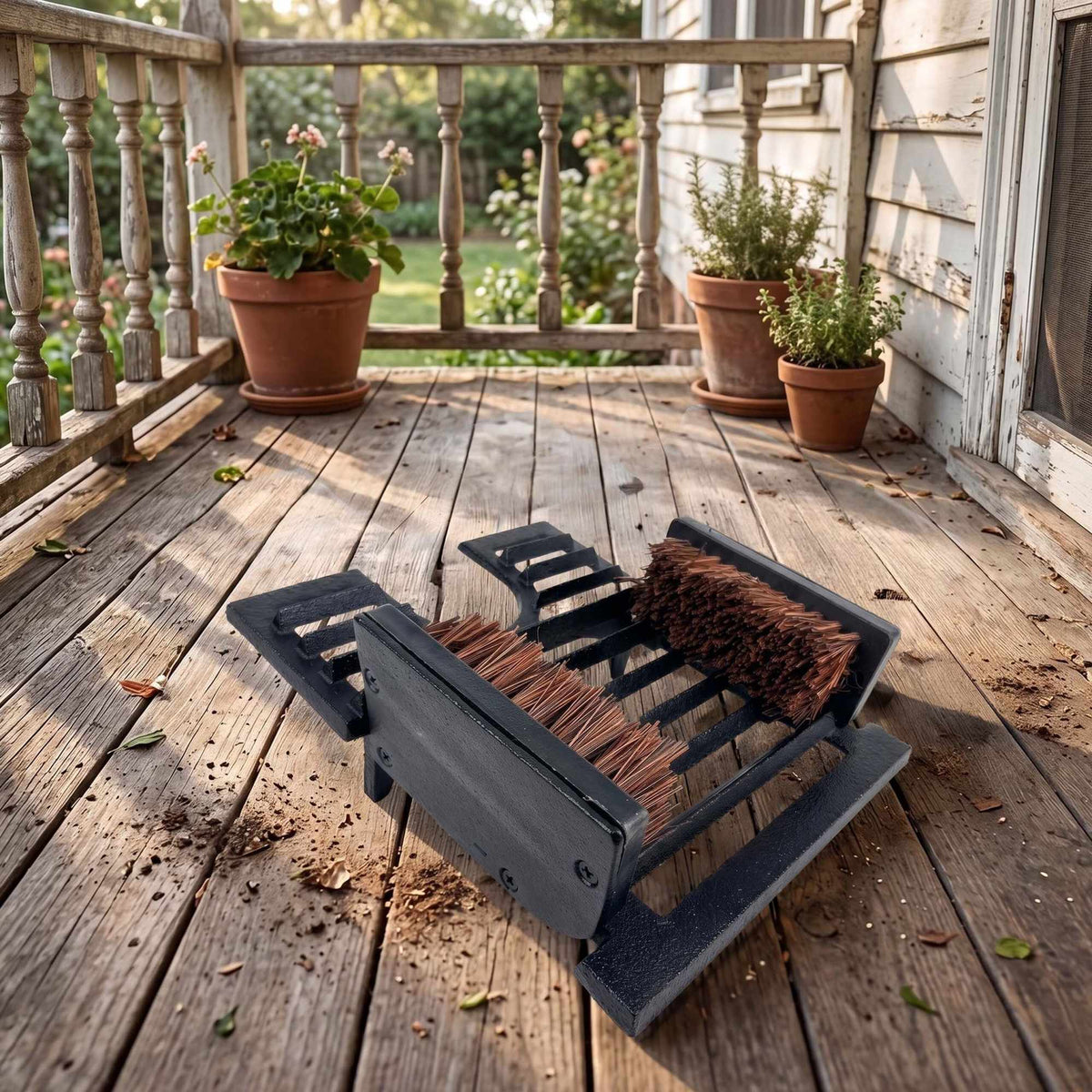 Cast Iron Boot Scraper With Boot Jack – Rustic Outdoor