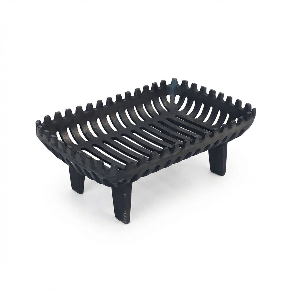 Cast Iron Fireplace Log Grate with Feet, Size L