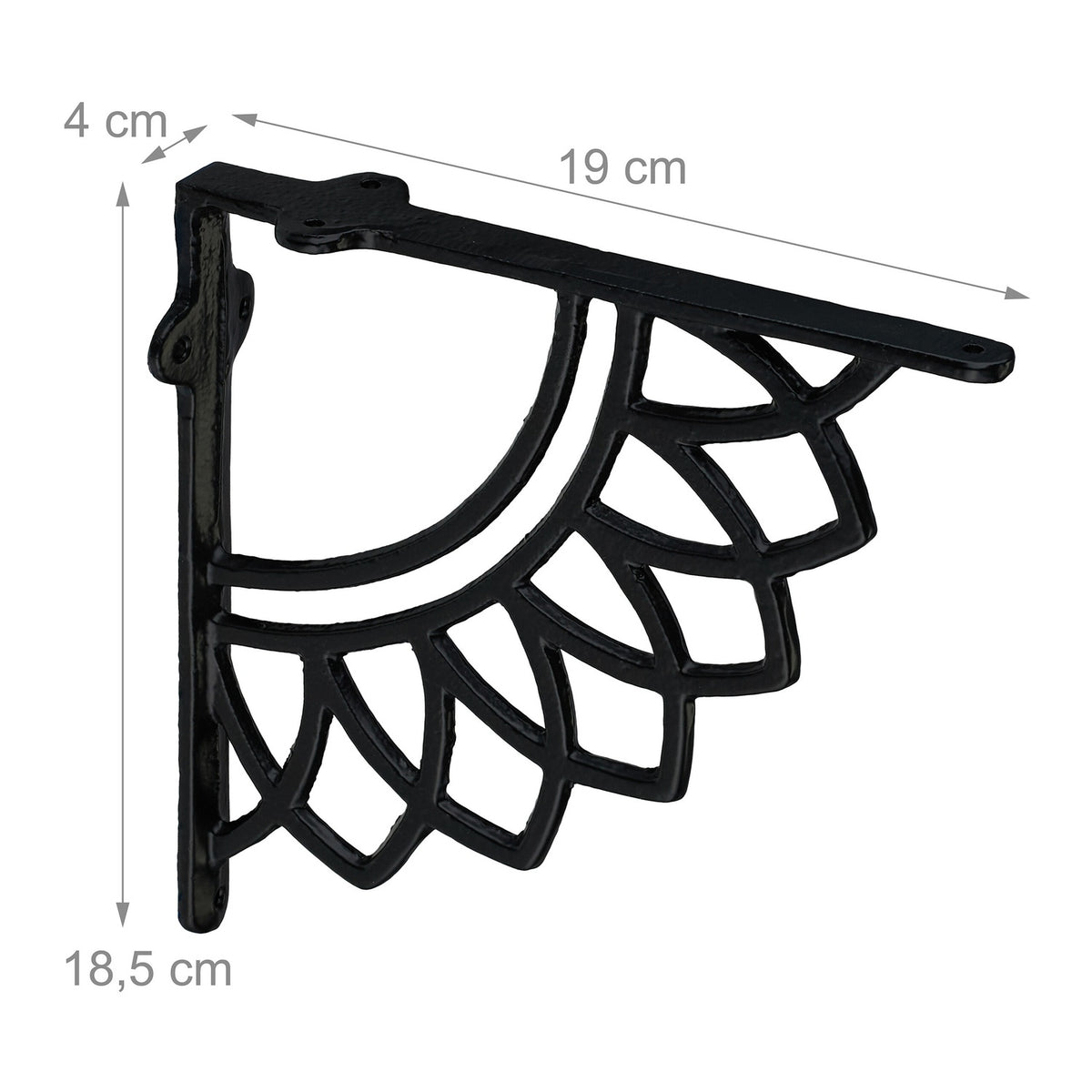 Cast Iron Mandala Shelf Brackets, Set of 2