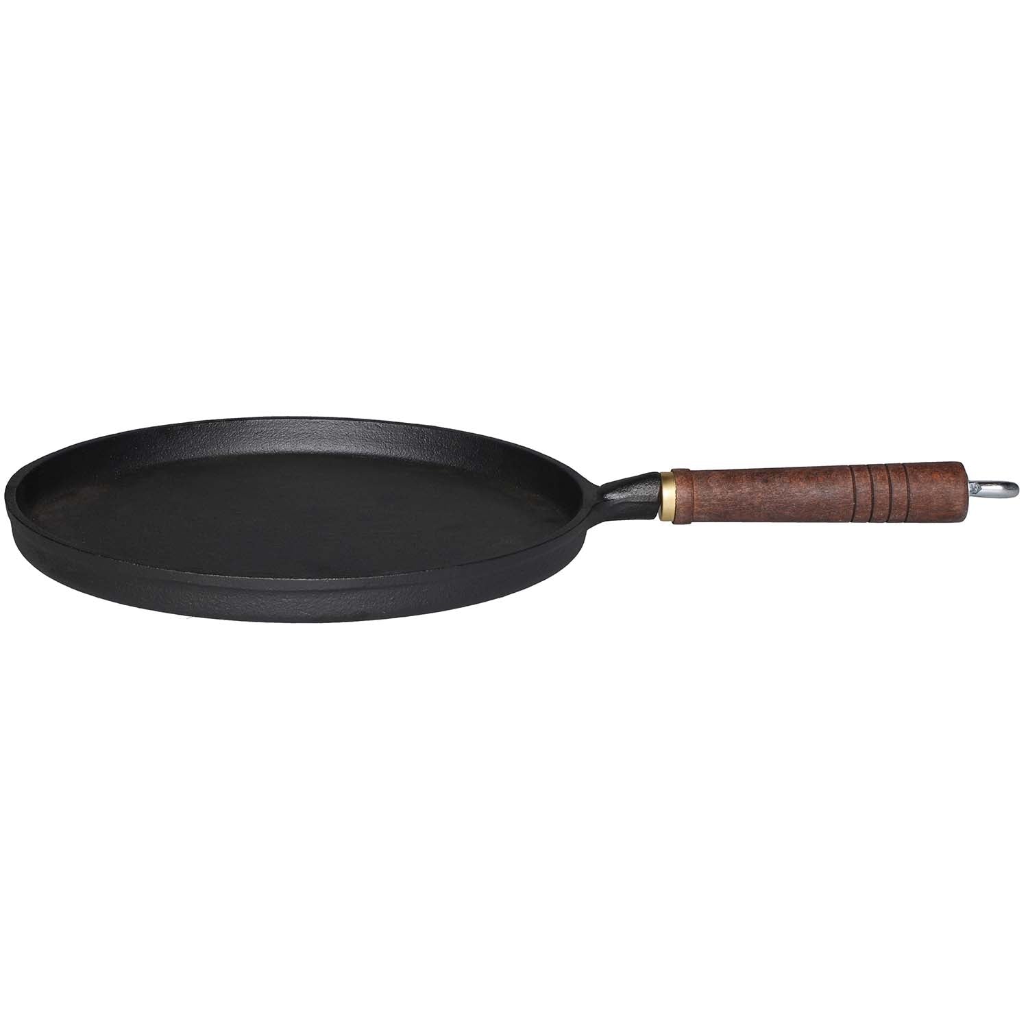 Cast Iron Pancake Pan with Wooden Handle