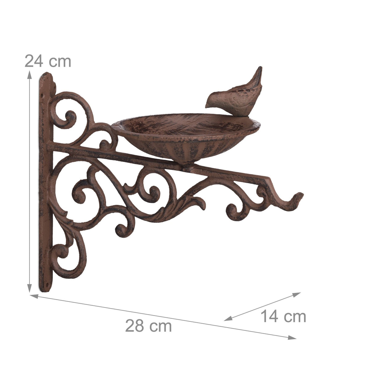 Cast iron bird bath