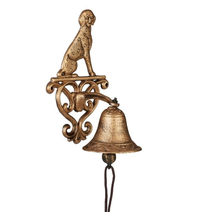 Cast iron doorbell with dog