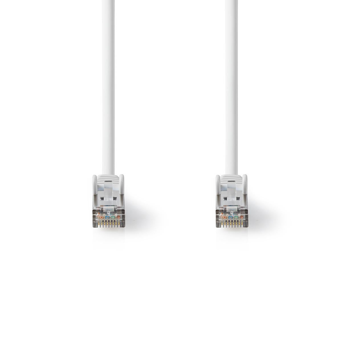 Cat 8.1 network cable | S/FTP | RJ45 male | RJ45 male | 1.00 m | Round | LSZH | White | Envelope