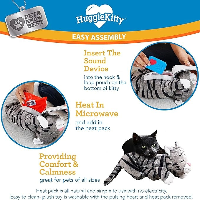 Cat Comfort Plush with Heartbeat & Heat Pack
