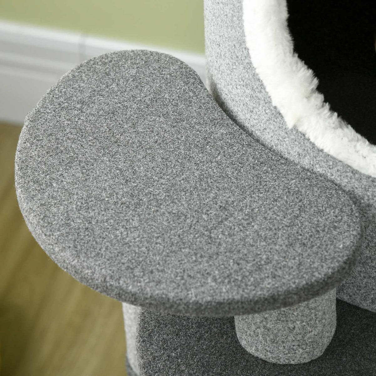 Cat Scratching Barrel 99 Cm Play Barrel With Cat Bed, Play Ball & Platforms, Cat Furniture, Grey