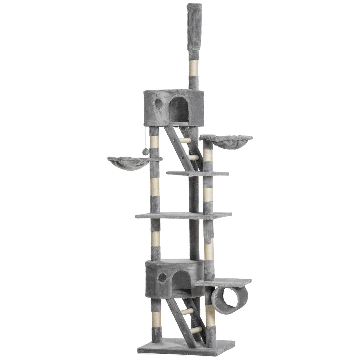 Cat Scratching Post Cheap Cat Scratching Post Climbing Tree Sisal Ceiling High (Light Gray) 60 X 45 X 240-260 Cm