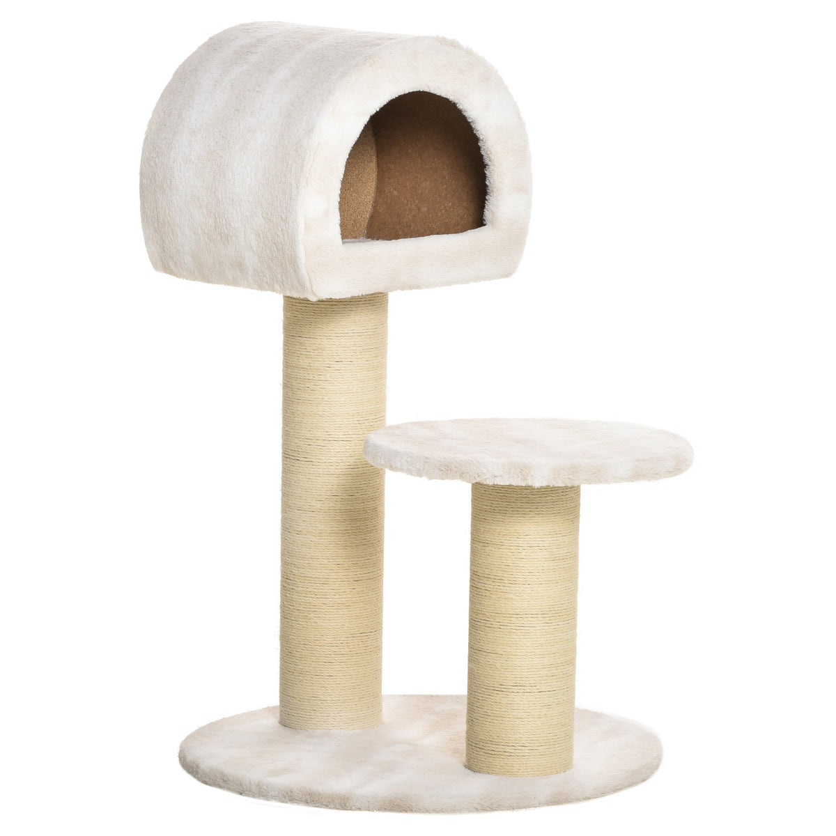Cat Scratching Post Play & Climbing Tree For Cats, Sisal Posts, Velvety Polyester, With Play Ball, 60X60X93Cm, Polyester Sisal