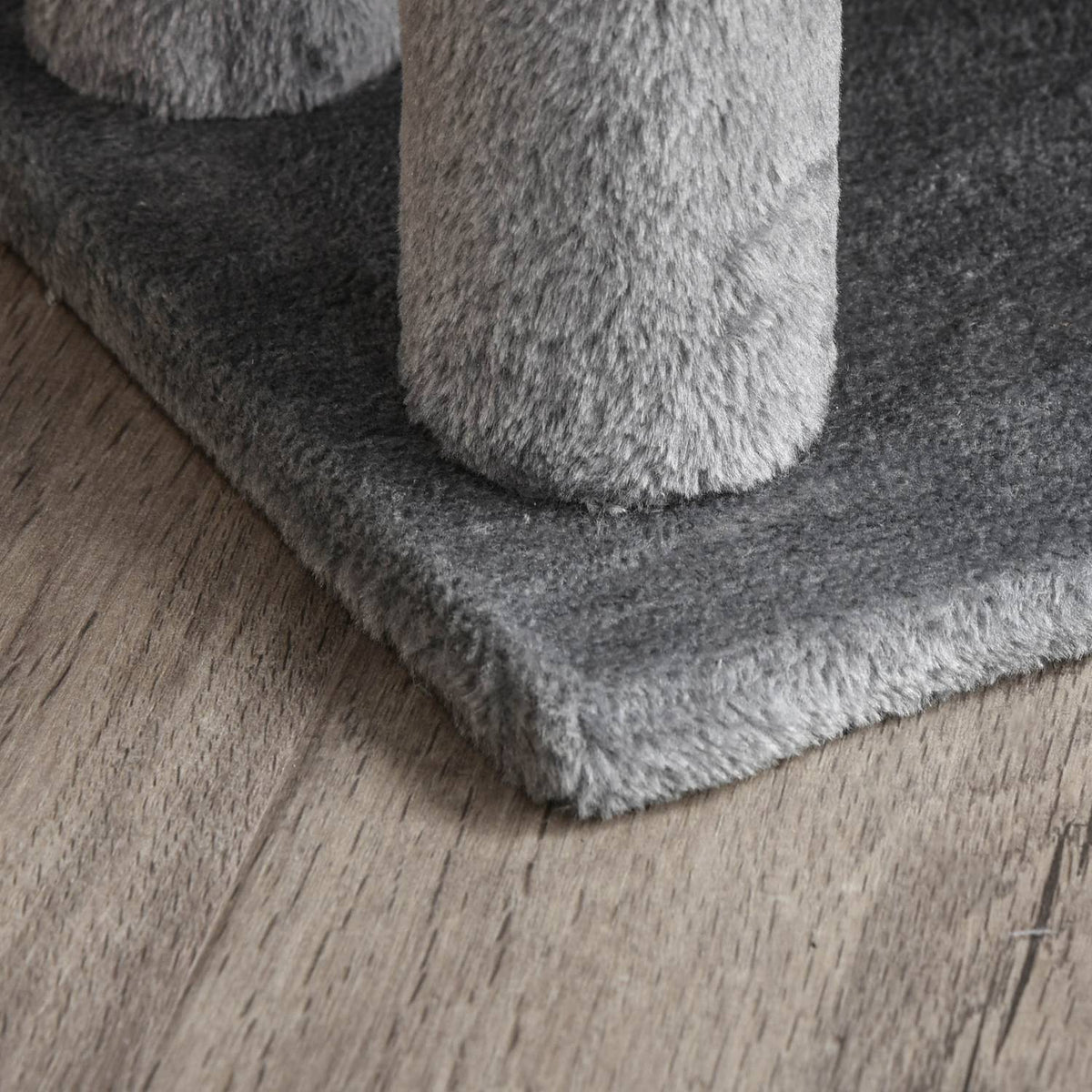 Cat Stairs, Pet Stairs, Dog Stairs, Stairs for Cats and Dogs, 3 Steps, with Play Ball, Plush, Gray, 45x40x48cm