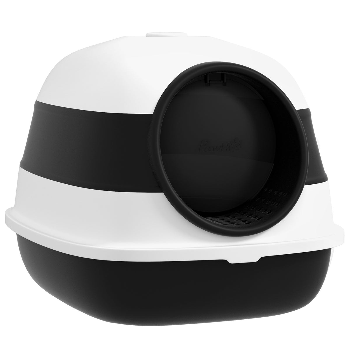Cat Toilet Lid Cat Toilet Deodorant Floor Grid Litter Scoop Large Interior Up To 5Kg White + Black 52X41X38Cm