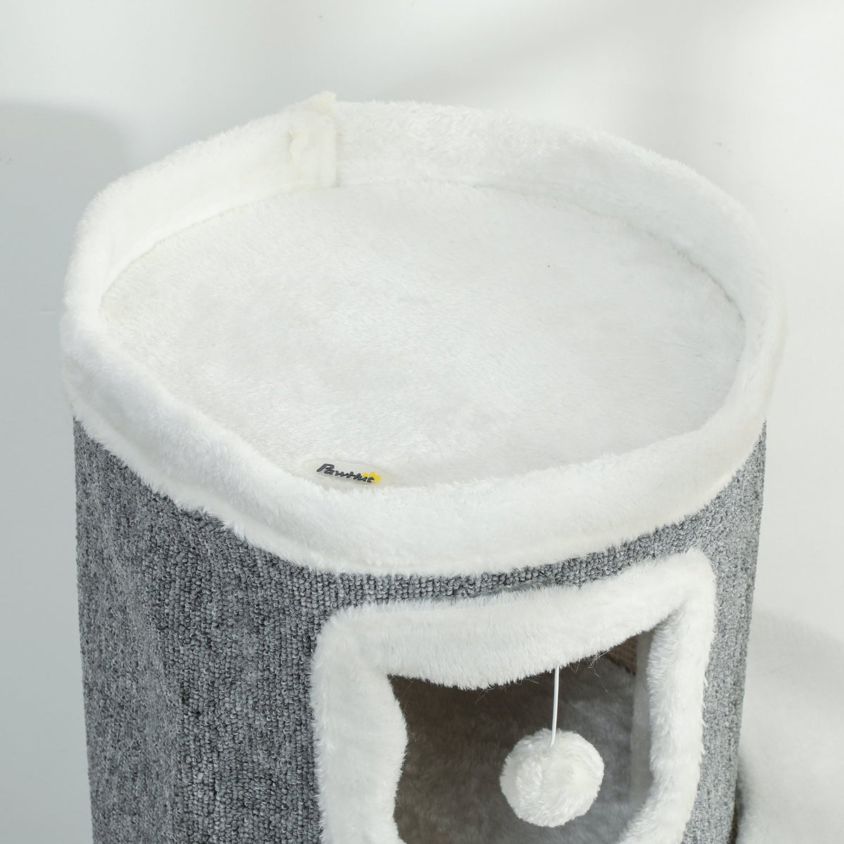 Cat Tower with 3 Levels, Sisal Posts, Gray, 101 cm