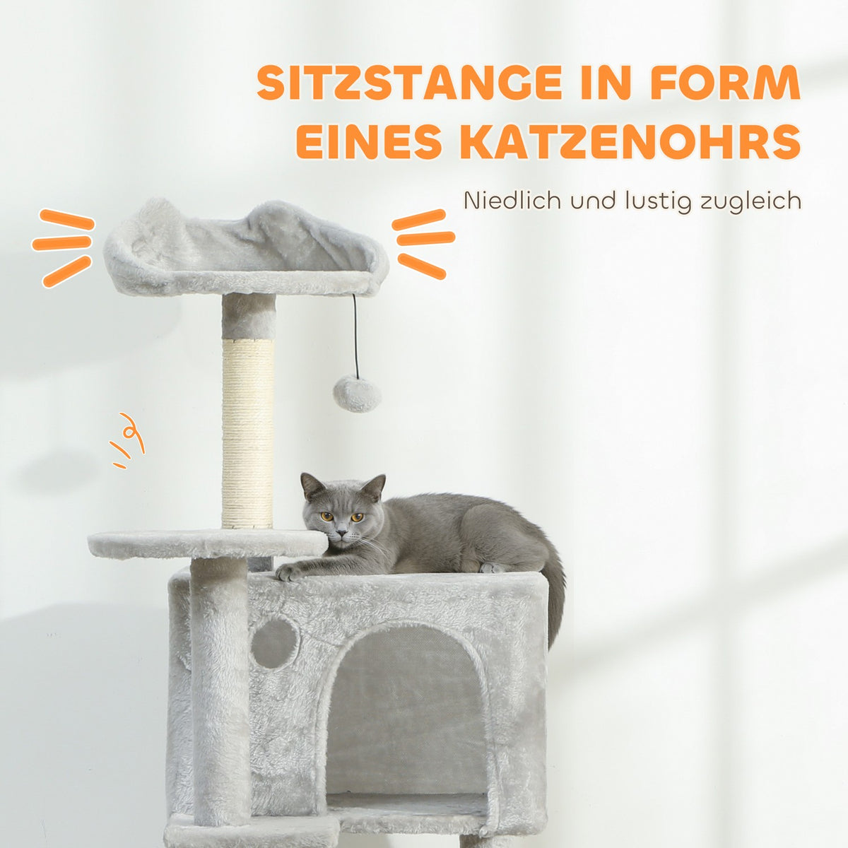 Cat Tree 160cm, Multi-Level, Sisal Posts, Hammock, Platforms