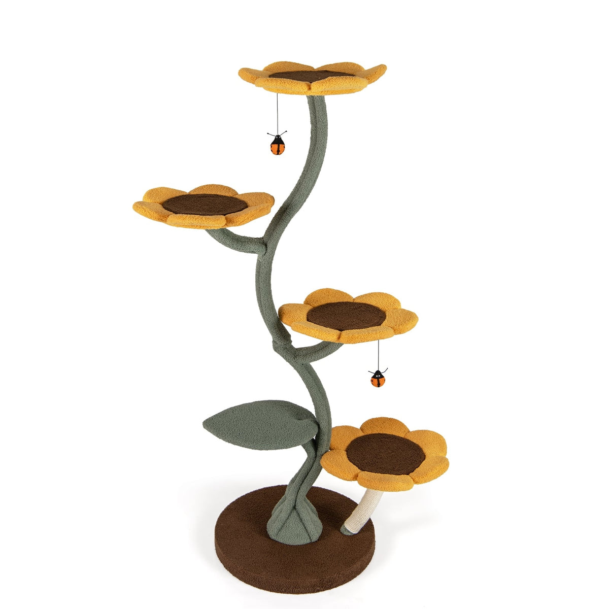 Cat Tree with 5 Flower & Leaf Platforms, 175 cm