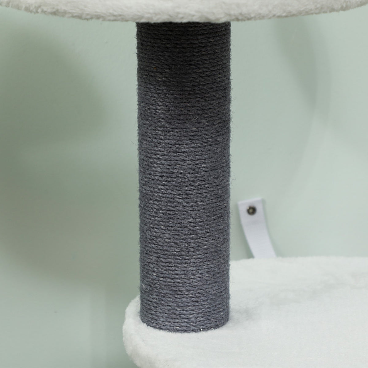 Cat Tree with Cave, Bed, Platforms, Jute Posts, White/Grey