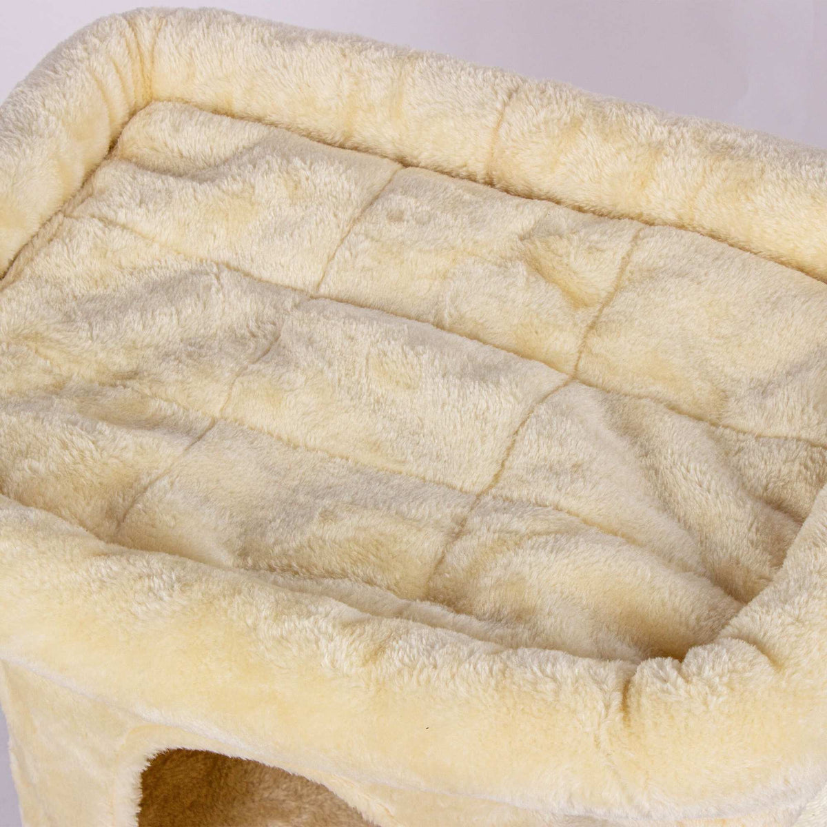 Cat Tree with Cave & Platform, Beige, 60 cm