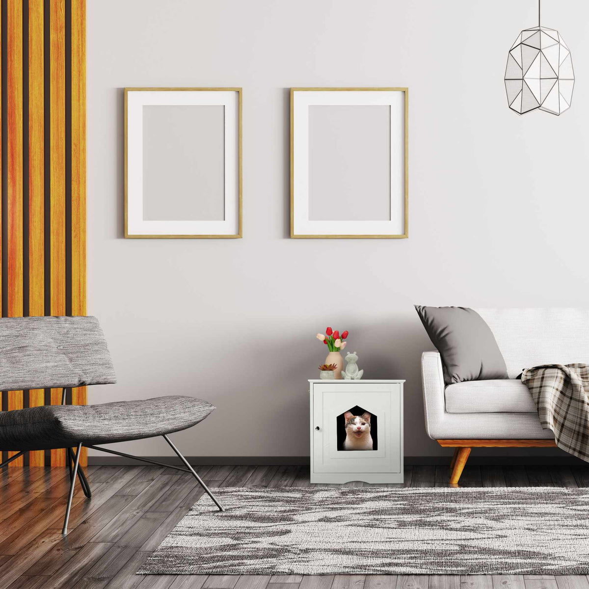 Cat cabinet white