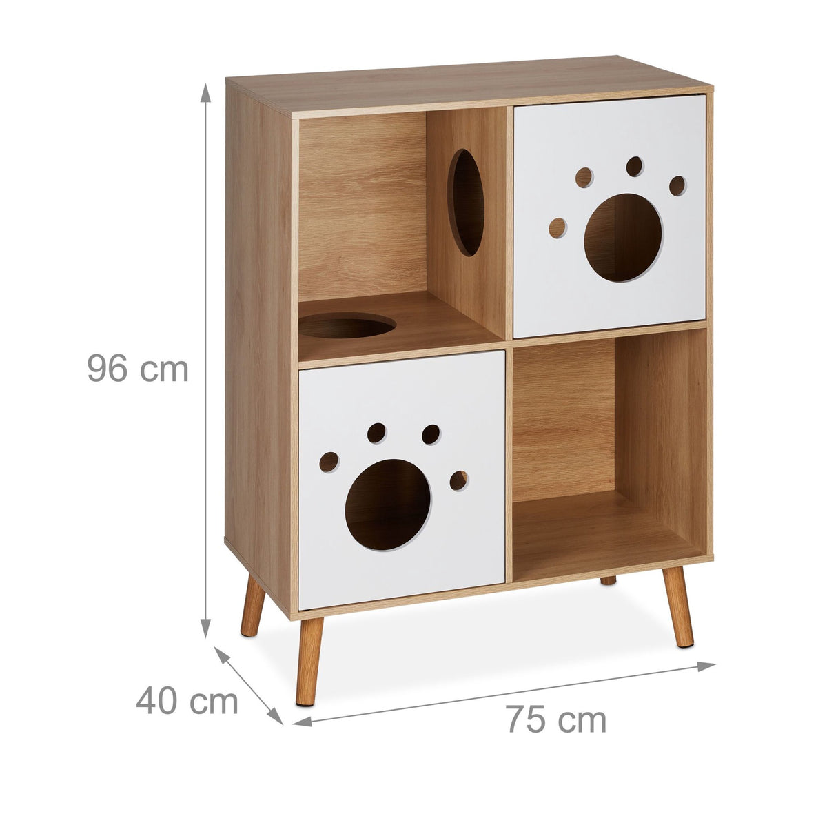 Cat cabinet with 4 compartments