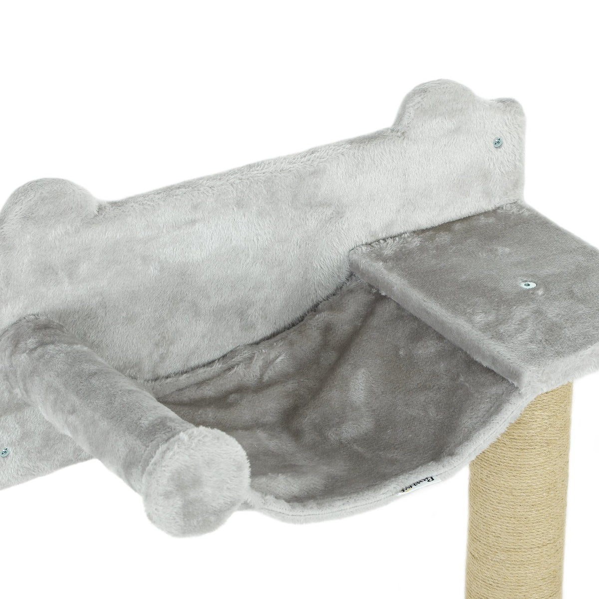 Cat climbing wall 5 pieces. Climbing cat scratching post with scratching posts, hammock, jumping platform, wall scratching post, wall cat furniture for cats up to 5 kg, polyester, light gray