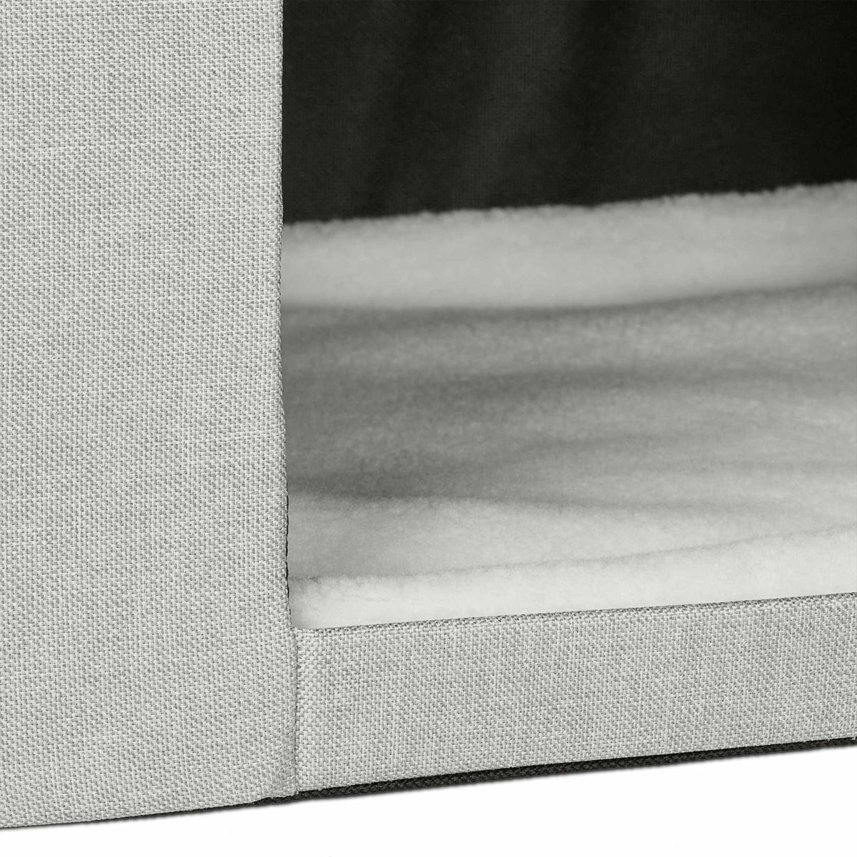 Cat hide in beige with lid