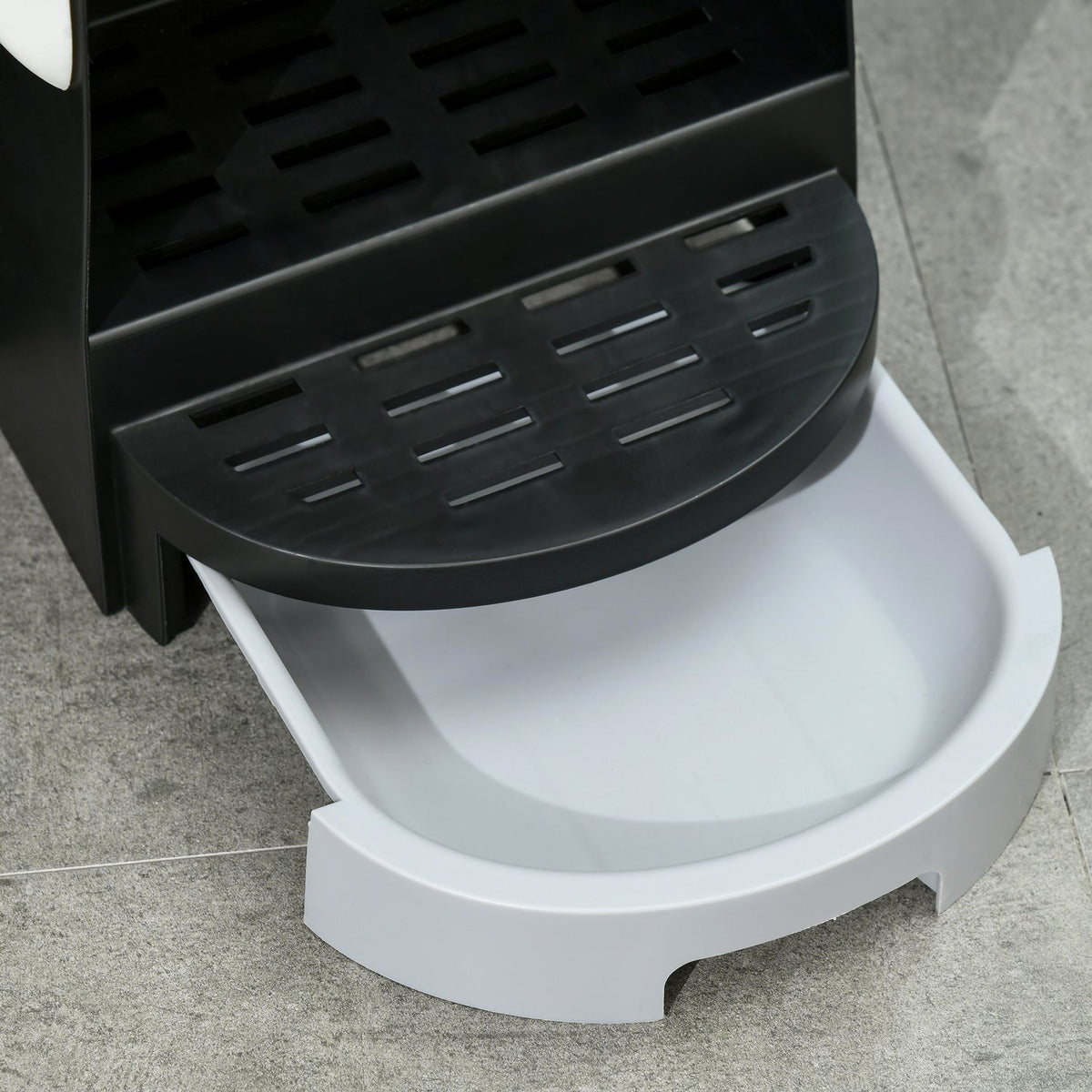 Cat house cat toilet 2 pull-out floor trays hood scoop for cats up to 4kg gray 52x60x42cm