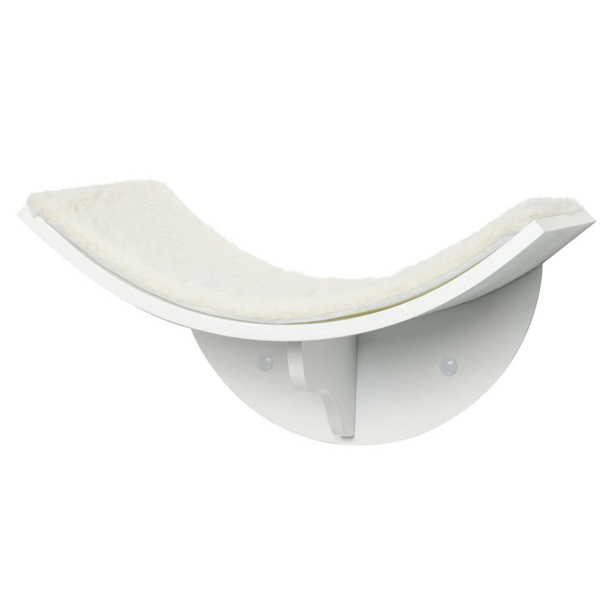 Cat lounger, cat wall lounger, cat bed, cat shelf, wall-mounted plush cushion, white, 41 x 28 x 21 cm