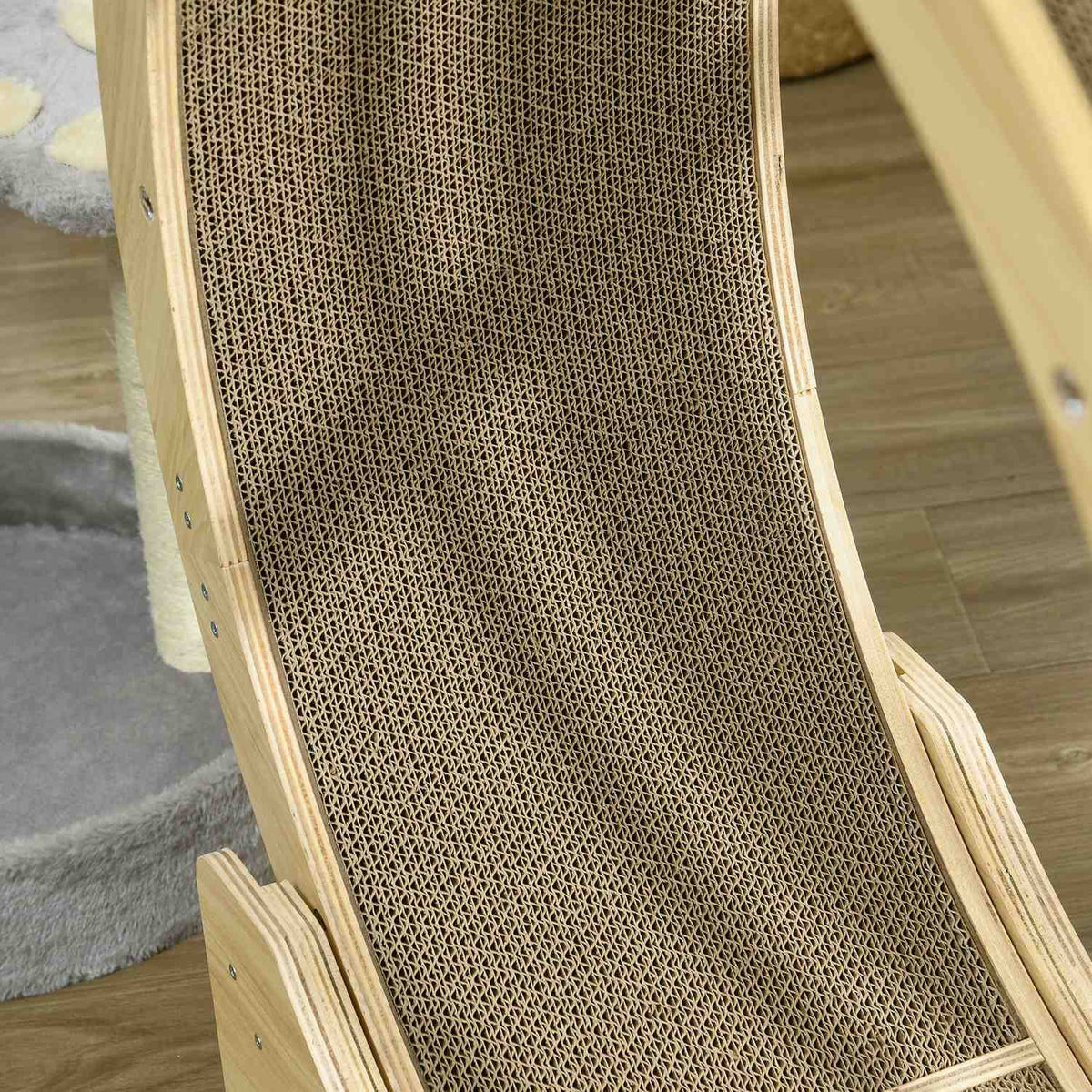 Cat scratching board, set of 8 recyclable scratching cardboard, corrugated cardboard scratching mats for cat exercise wheels, cats up to 5 kg, 55 x 25.5 x 3 cm, brown