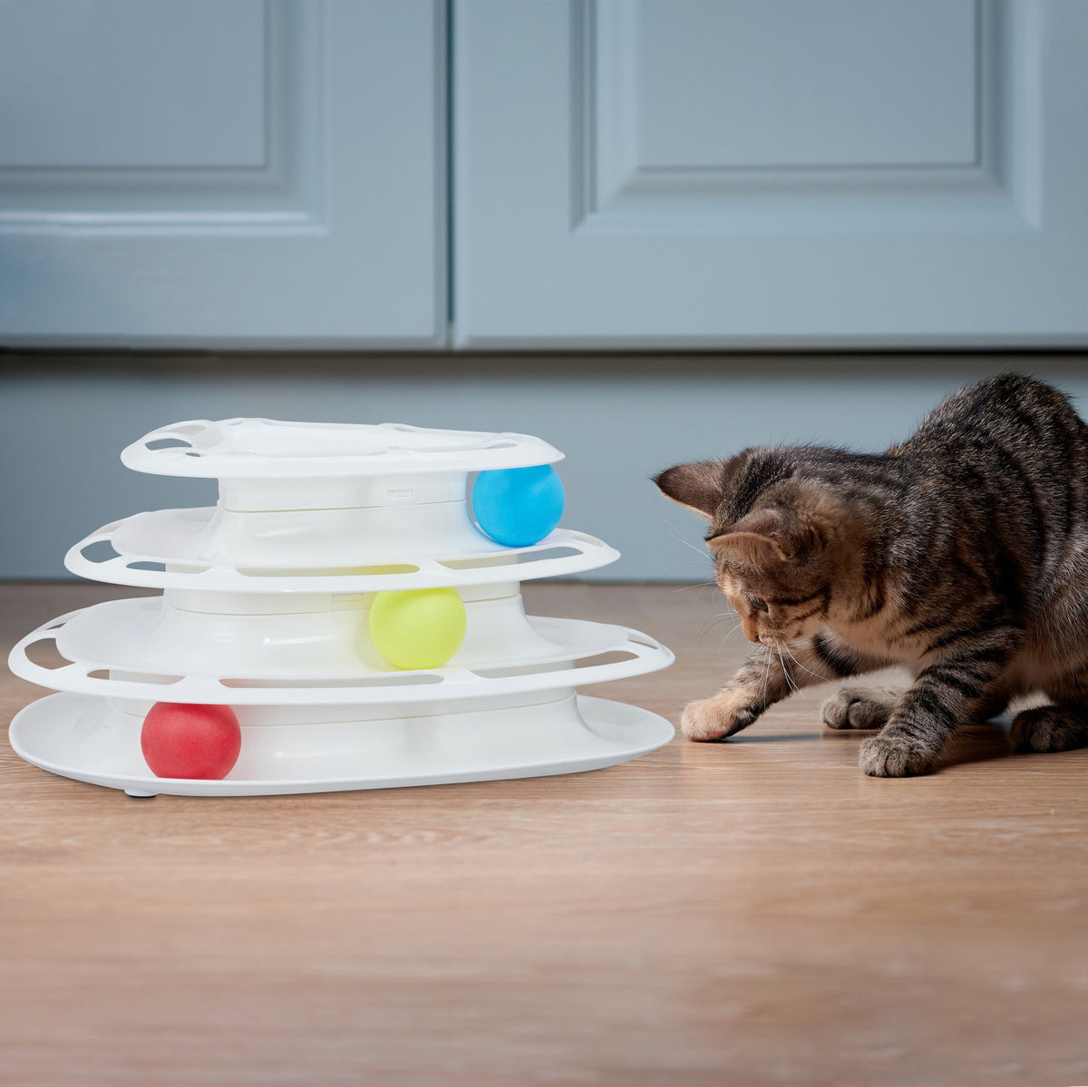 Cat toy ball track 3 levels
