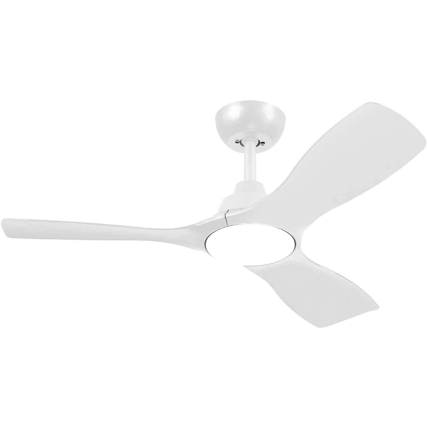Ceiling Fan With LED Light 106 cm, Remote, White