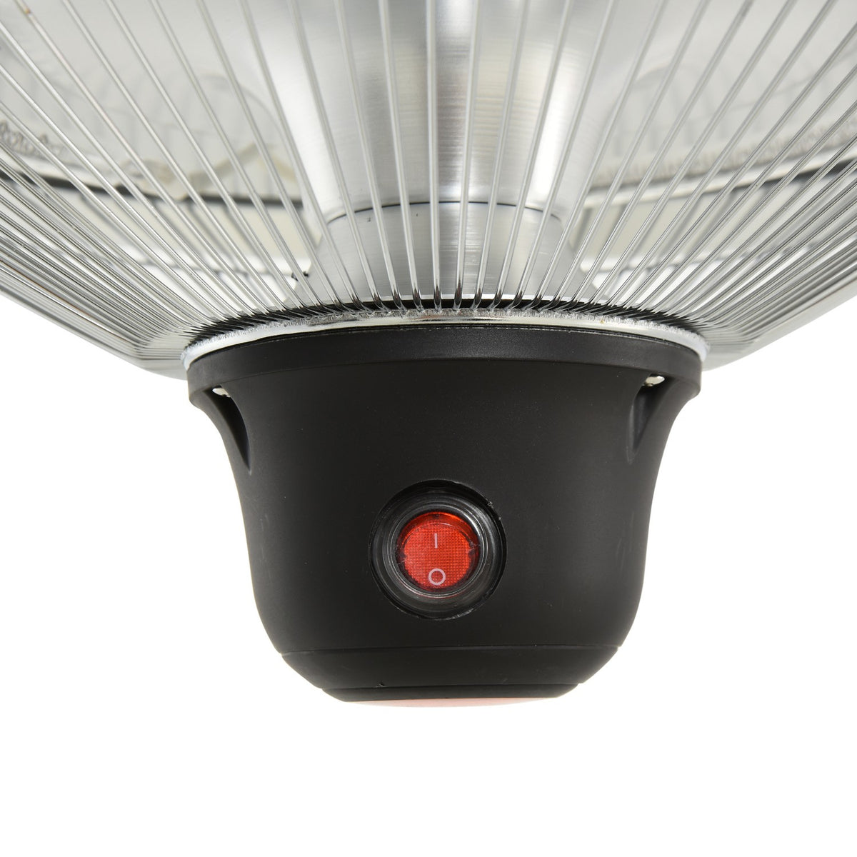 Ceiling Heater 1500W With Led & Remote Control, Terraces, Aluminum, Silver, Φ42Xh29Cm