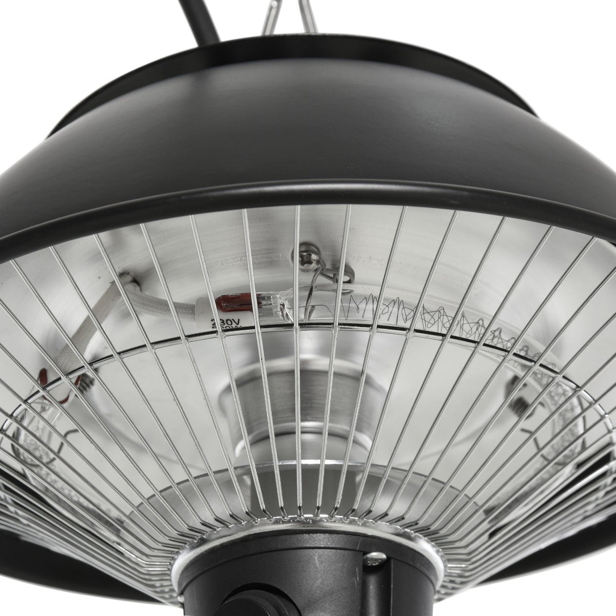Ceiling Heater 600W With Chains, Electric, Patios, Aluminum, Black, Φ25.5Xh21.2Cm