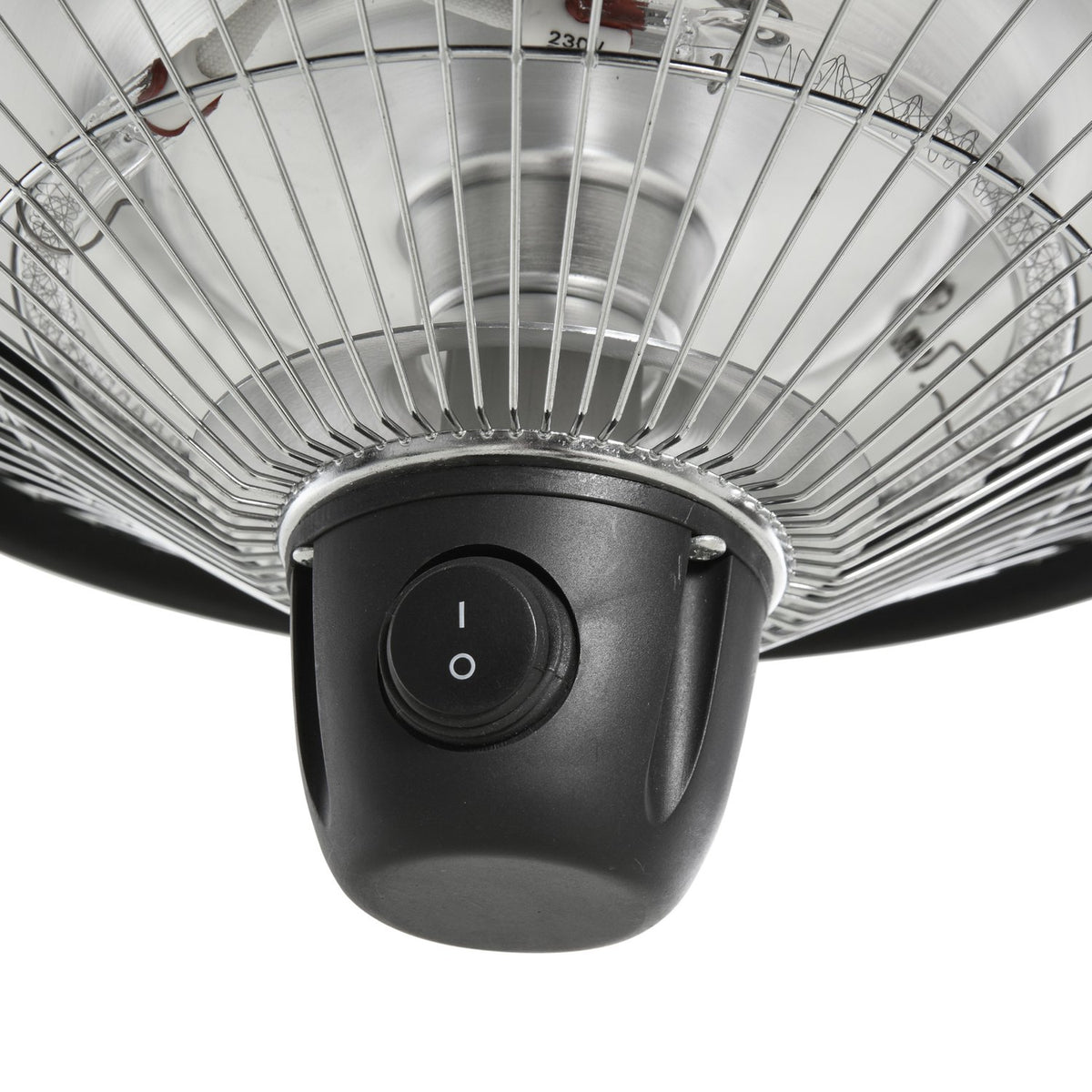 Ceiling Heater 600W With Chains, Electric, Patios, Aluminum, Black, Φ25.5Xh21.2Cm