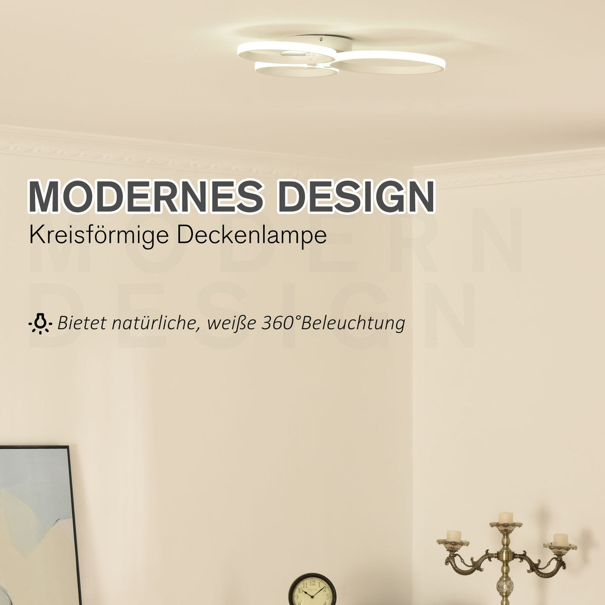 Ceiling Light Living Room Lamp, Metal, Aluminum, Acrylic, 56Lx47Wx8H Cm