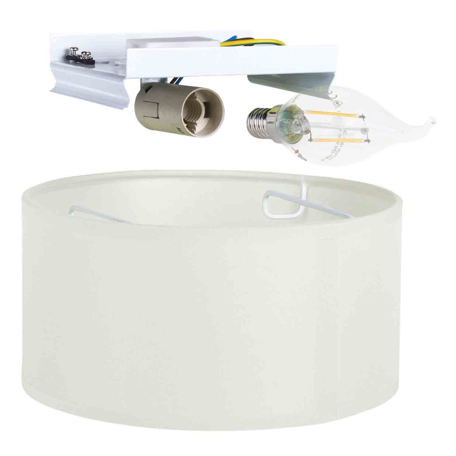 Ceiling lamp Textile Ø20cm White