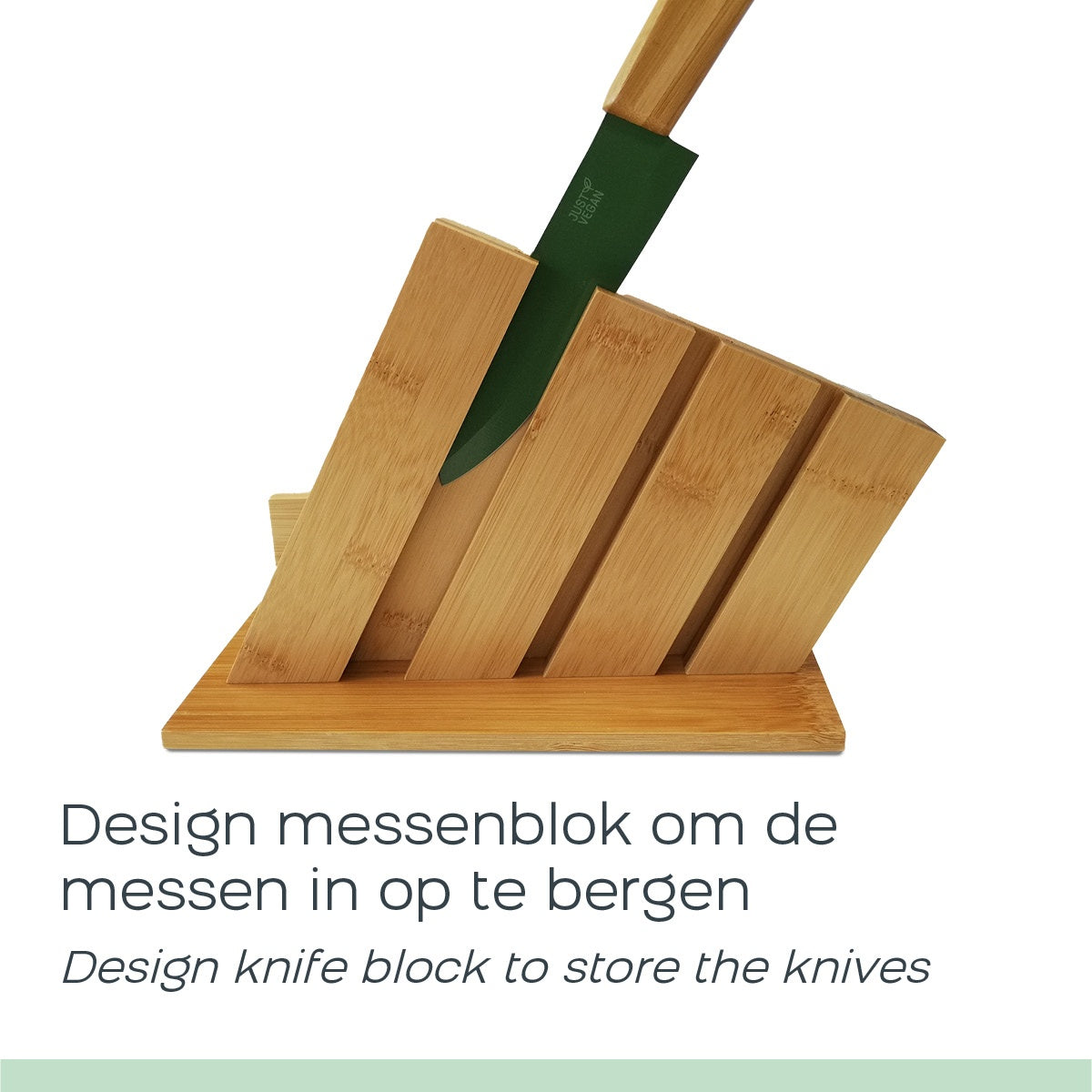 Ceramic Knife Set – 5 Pcs, Eco-Friendly, Bamboo Block