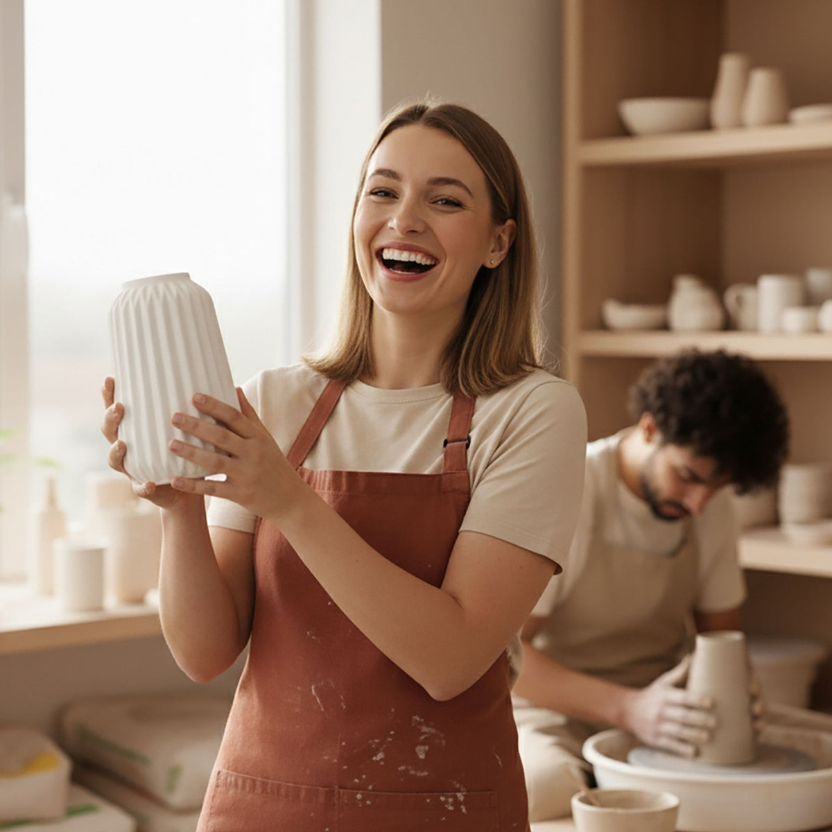 Ceramic Vase Set – 3 Sizes, Minimalist Design