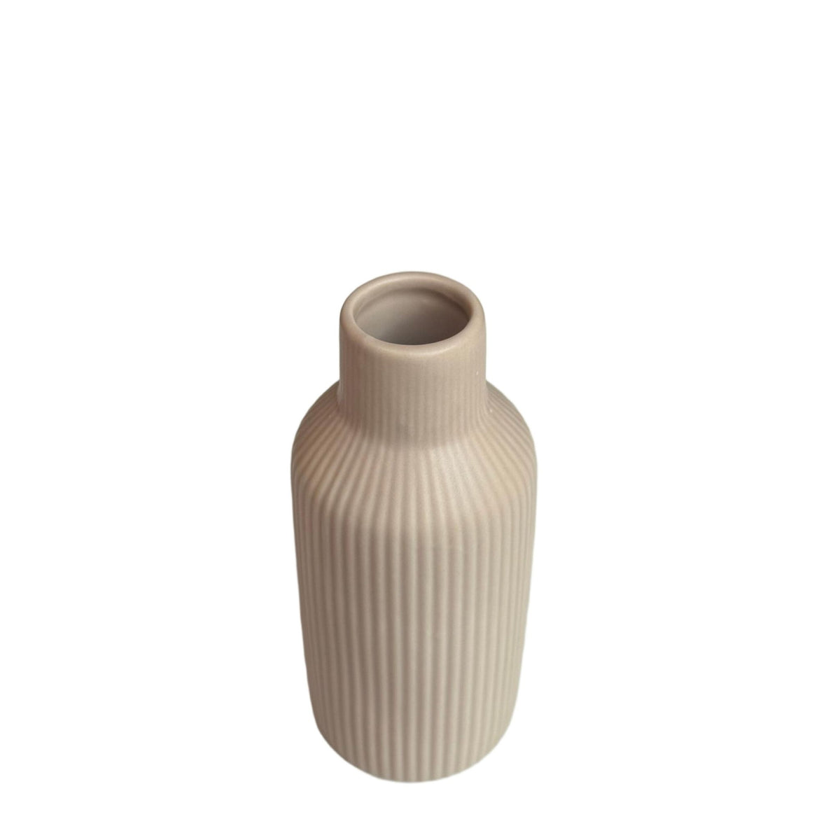 Ceramic Vase Set, 3 Sizes, Ribbed Texture
