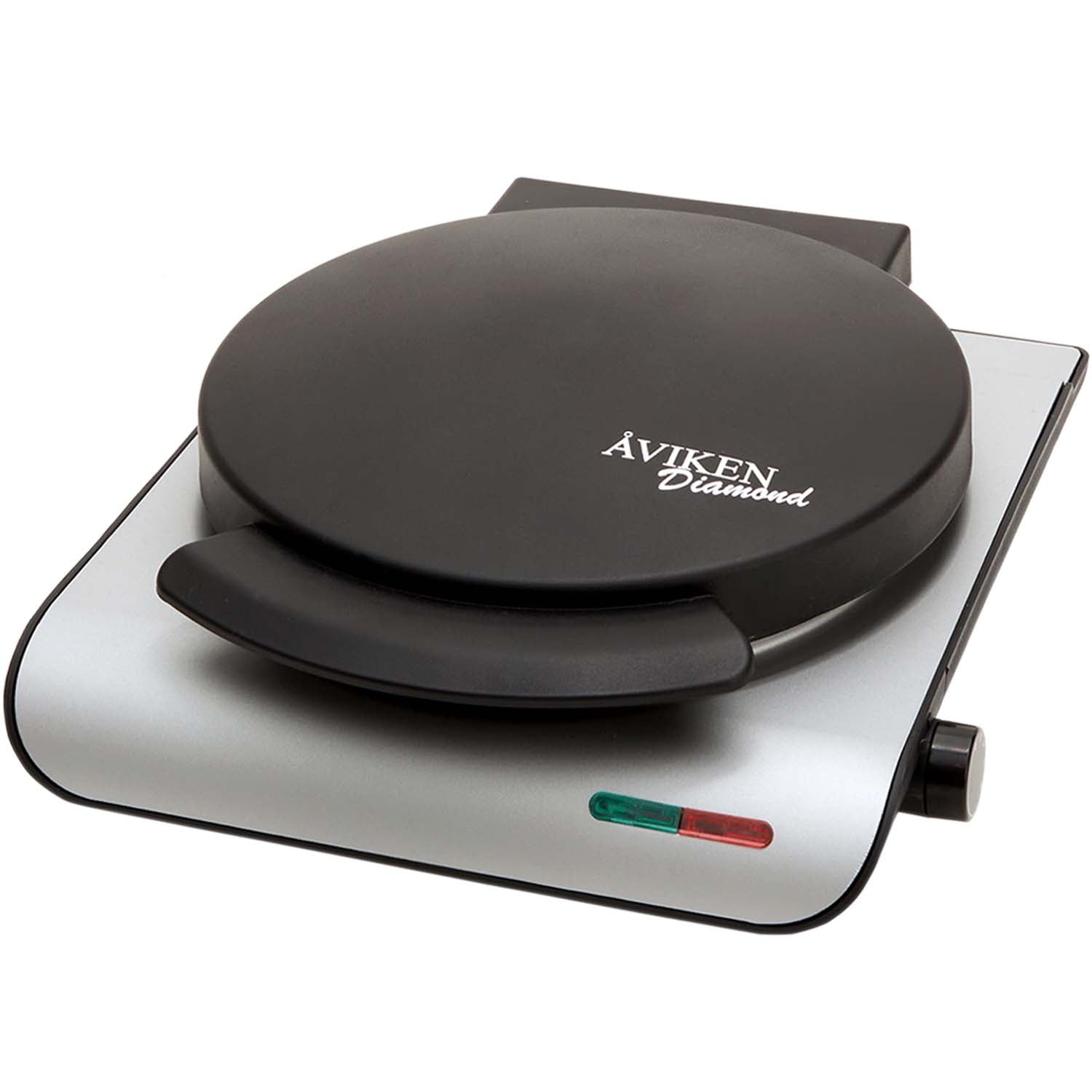 Ceramic Waffle Iron, Silver Finish