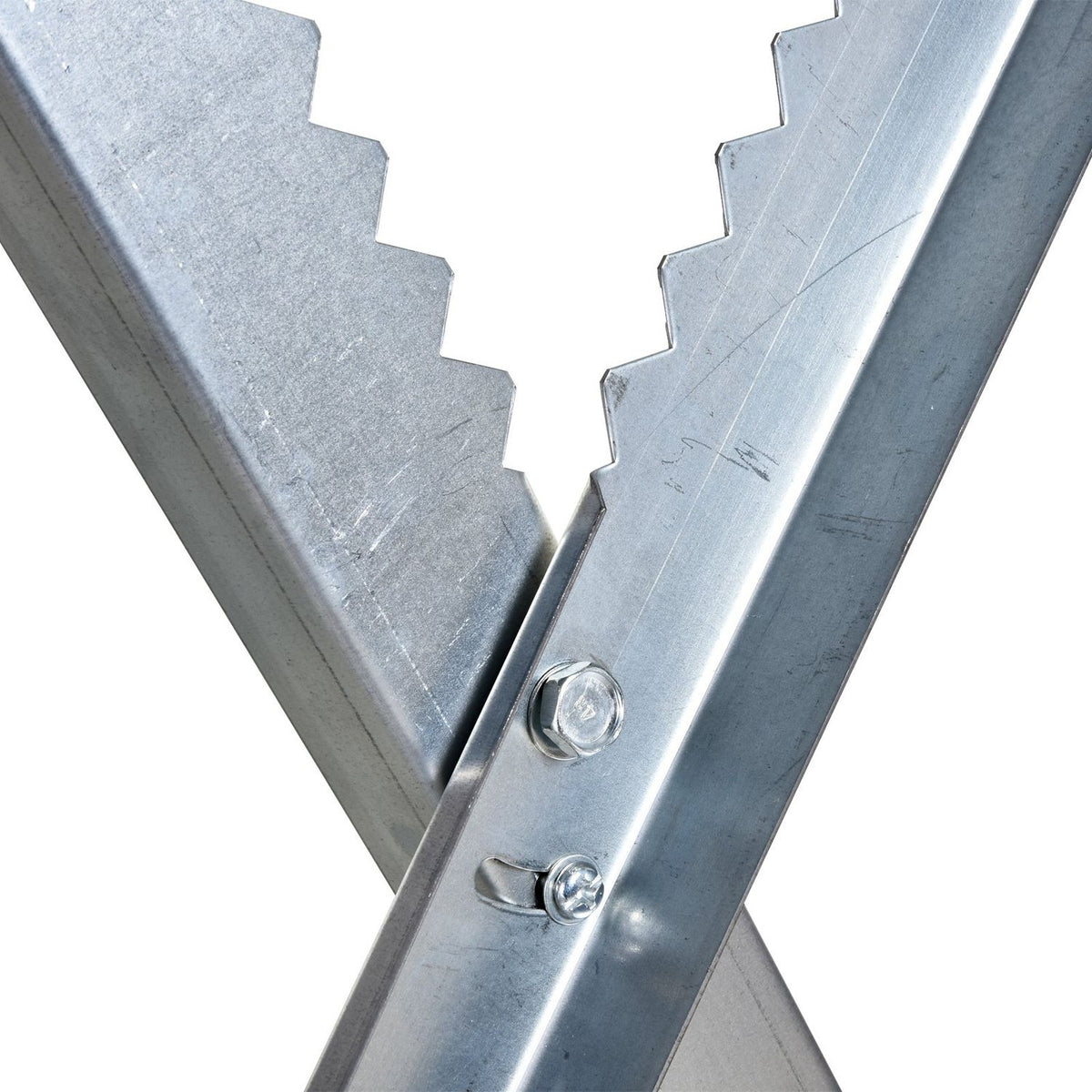 Chainsawhorse sawhorse foldable saw frame for firewood silver metal 83 x 83 x 79 cm