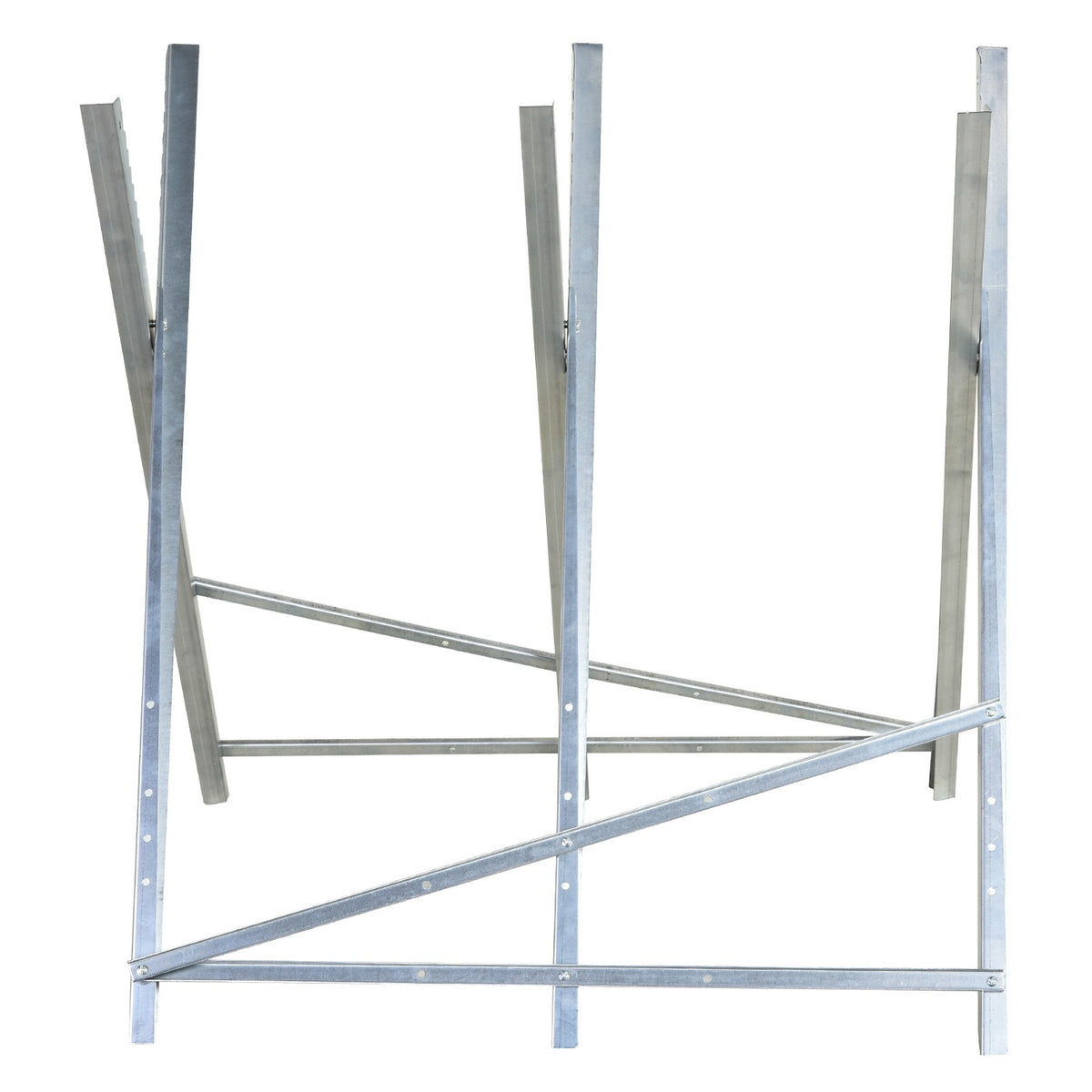 Chainsawhorse sawhorse foldable saw frame for firewood silver metal 83 x 83 x 79 cm