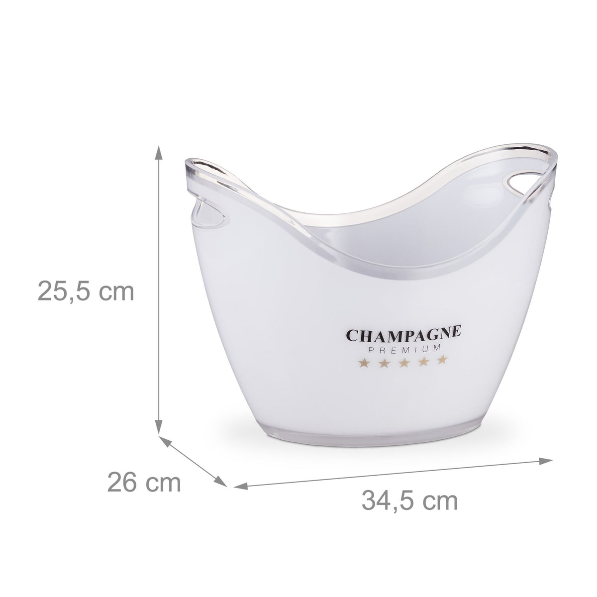 Champagne cooler 6 liters in white