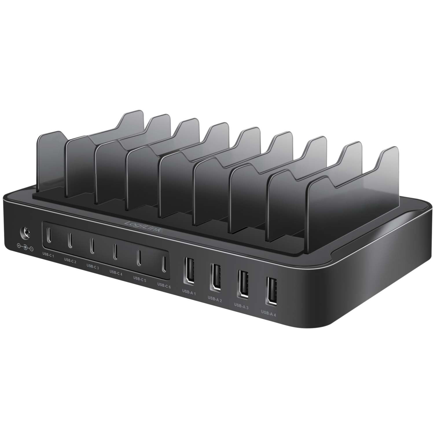 Charging station 10 ports 6 USB-C + 4 USB-A PD/QC3.0 120W