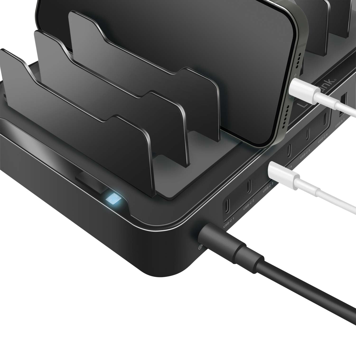 Charging station 10 ports 6 USB-C + 4 USB-A PD/QC3.0 120W
