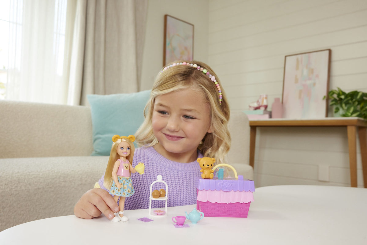 Chelsea Doll Tea Party Picnic Set with Basket & Accessories