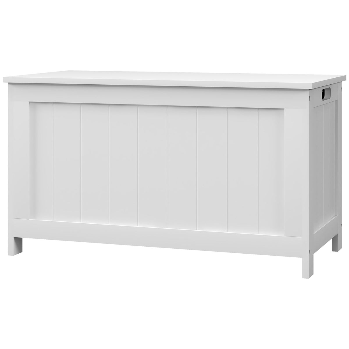 Chest, Storage Box, Storage Box With Handle, Equipment Chest With Lid, For Living Room, Bedroom, White, 81 X 40 X 46 Cm