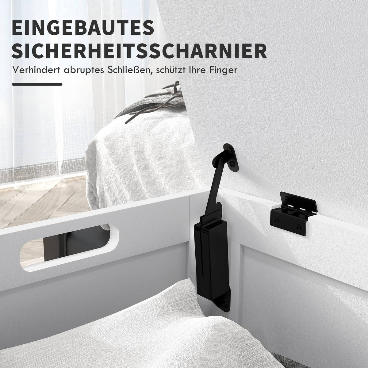Chest, Storage Box, Storage Box With Handle, Equipment Chest With Lid, For Living Room, Bedroom, White, 81 X 40 X 46 Cm