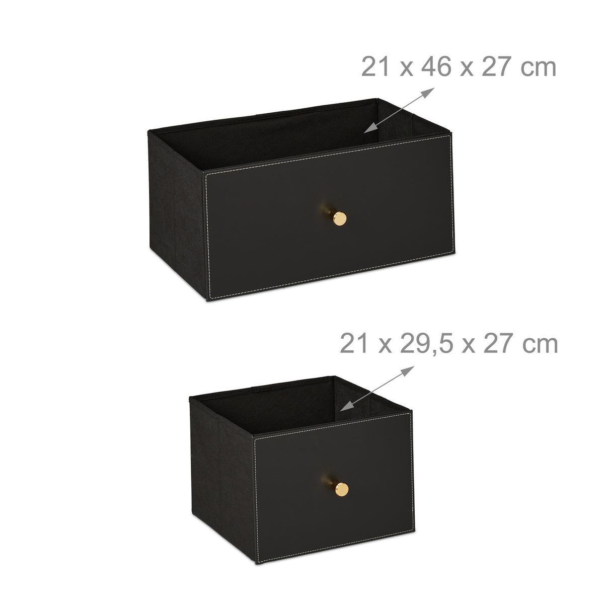 Chest of Drawers, 5 Compartments, Black and Gold