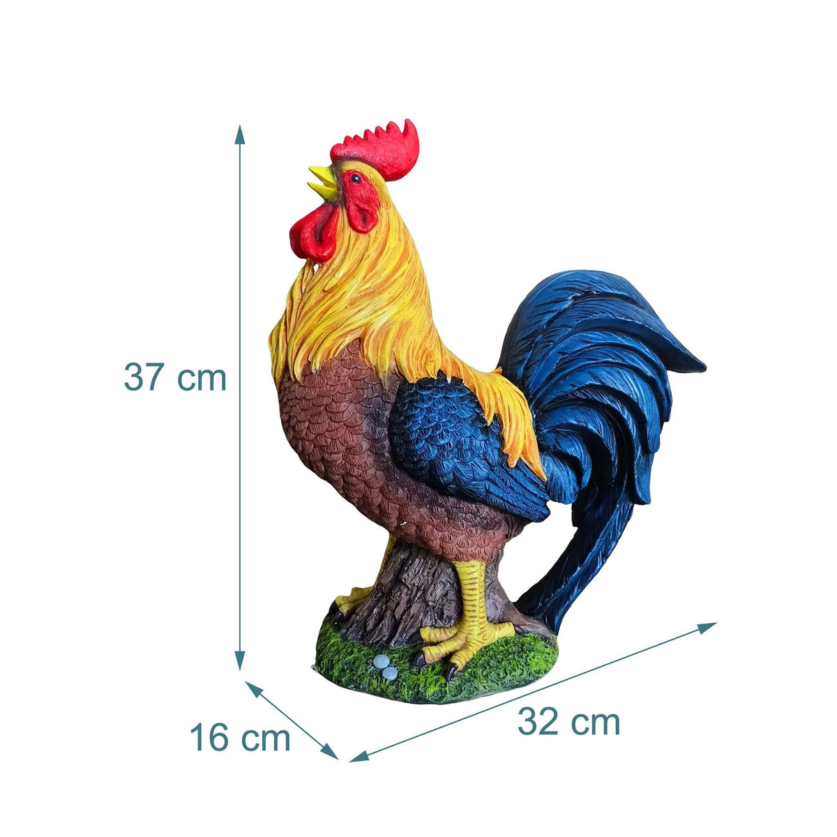 Chicken Garden Ornament – Weatherproof Polyresin, 24cm
