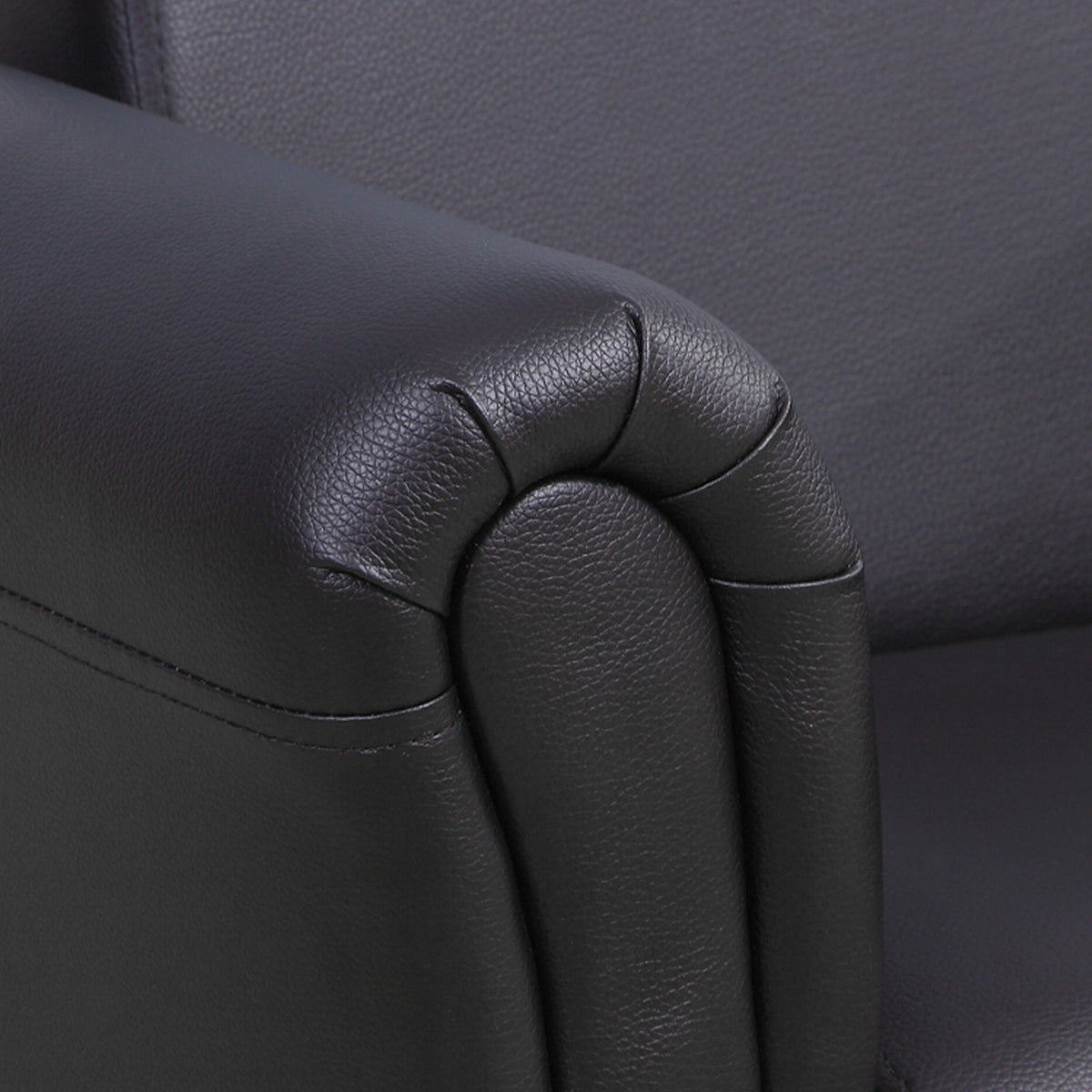 Children'S Armchair With Footstool Children'S Couch In Black, Mini Sofa For 3-7 Years, Wood, 54X42X41Cm